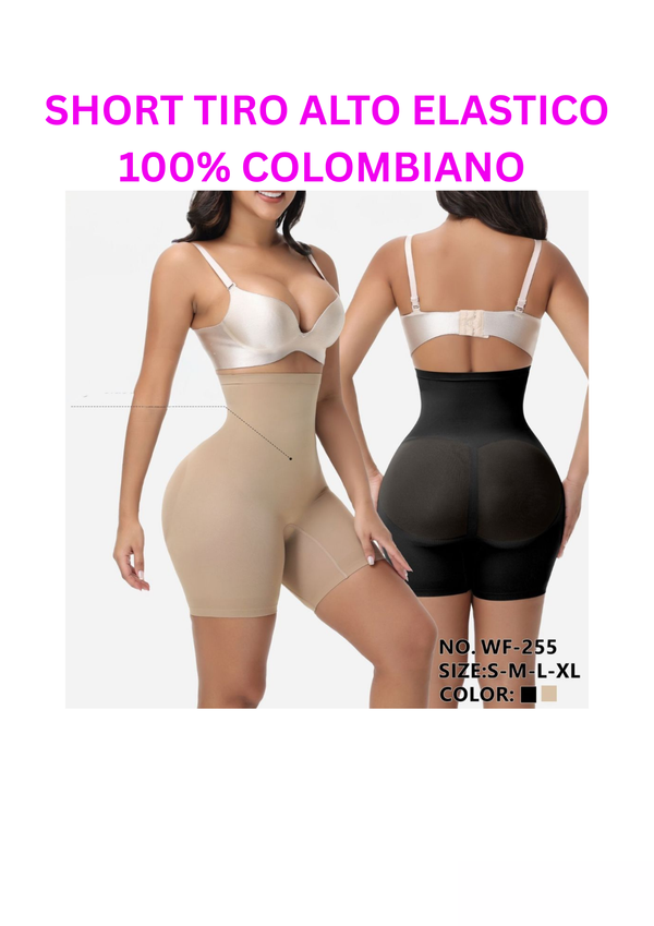 Short de tiro alto elástico · vista 1