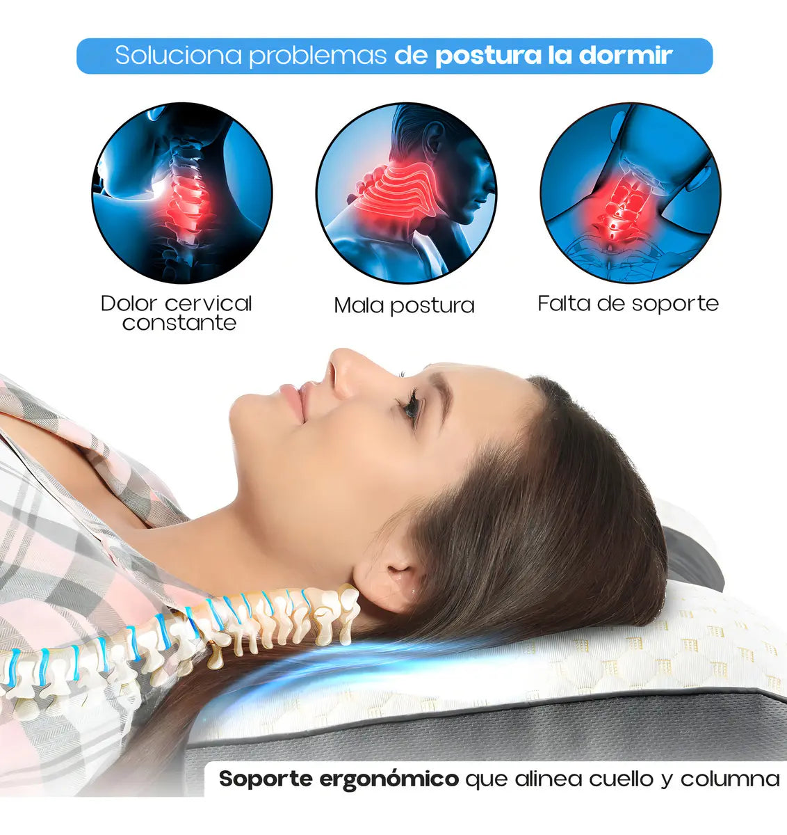 Almohada ortopédica cervical, vista 6